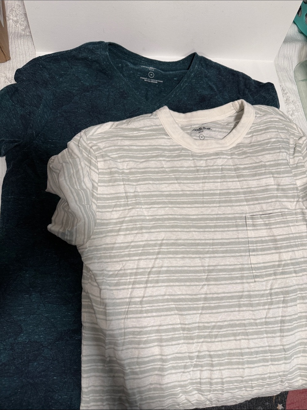 Goodfellow & Co Heathered Dark Teal Crew Tee